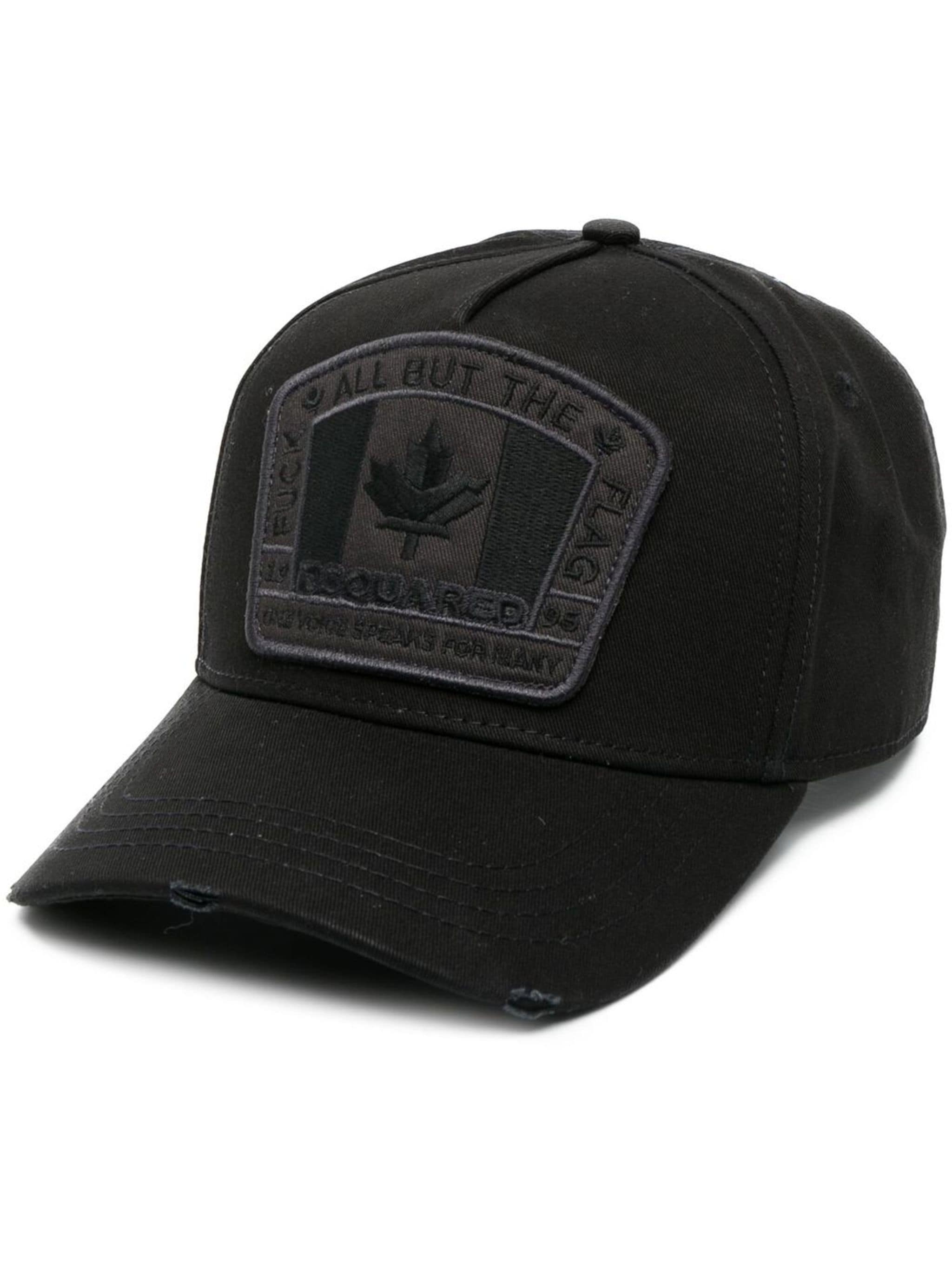 Dsquared2 Black Flag Patch Logo Cap – TheDesignerBox