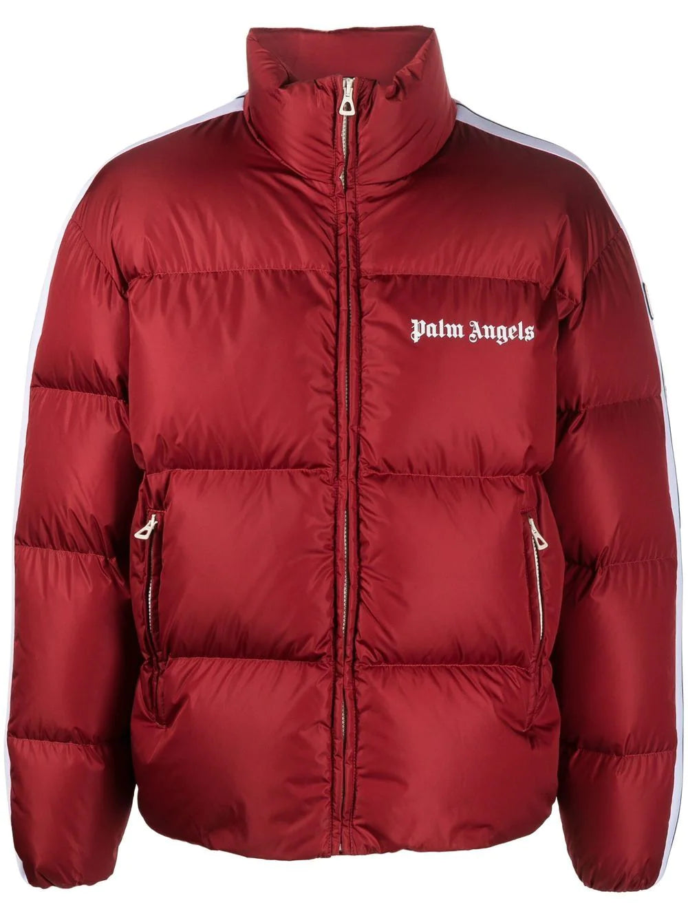 Palm Angels Classic Logo print Padded Down Coat in Red