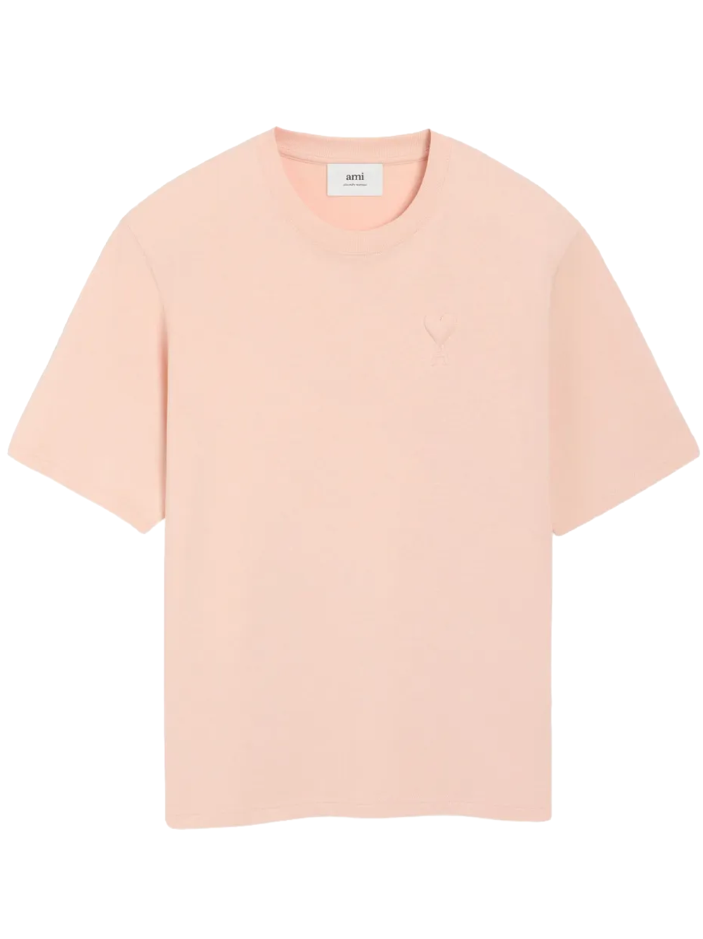 Ami Paris De Coeur Embossed Logo T-shirt in Pink – TheDesignerBox