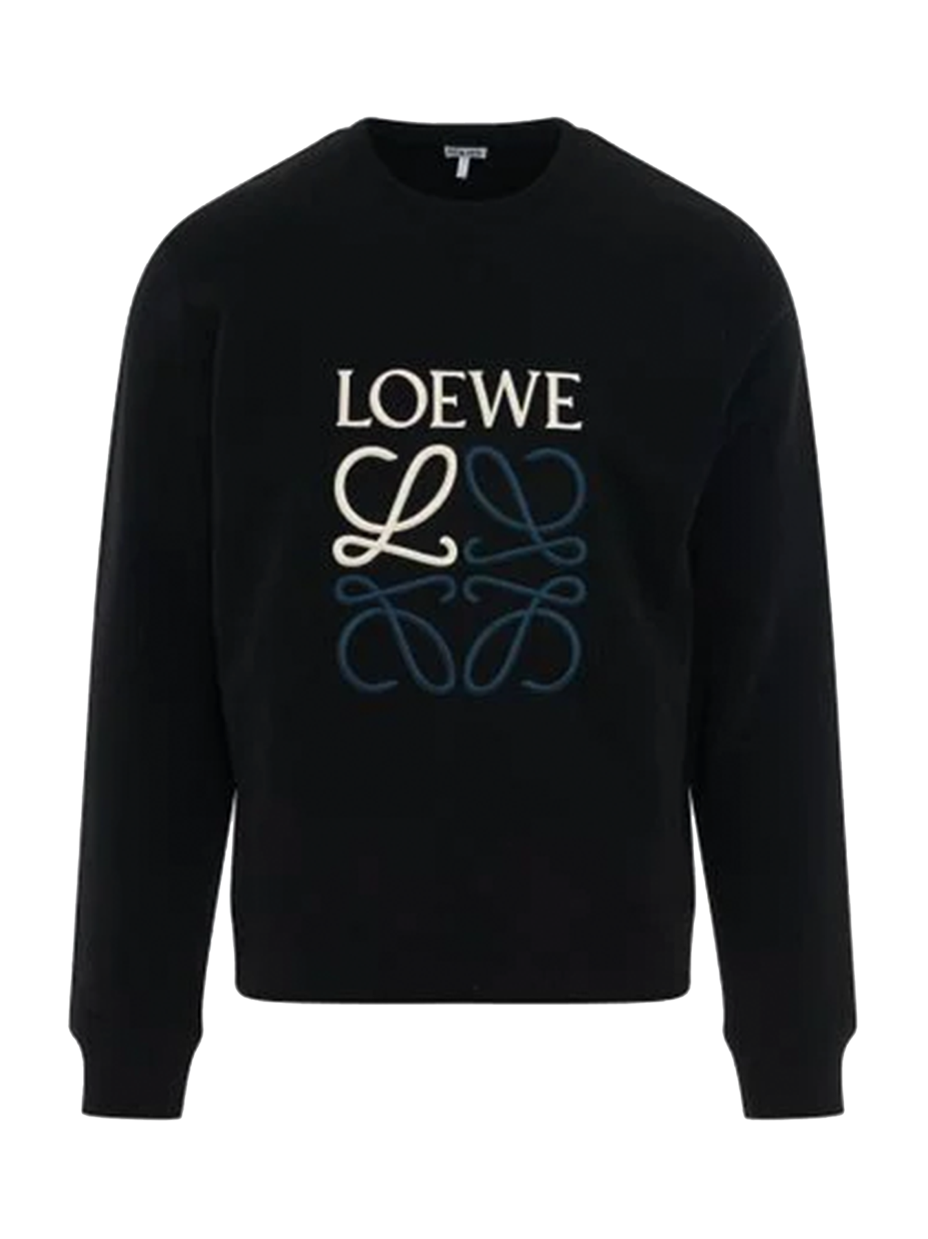 Loewe Anagram Embroidered Logo Sweatshirt in Black Loewe Anagram Embroidered Logo Sweatshirt in Black