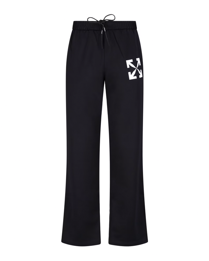 Off White Single Arrow Slim Track Joggers in Black