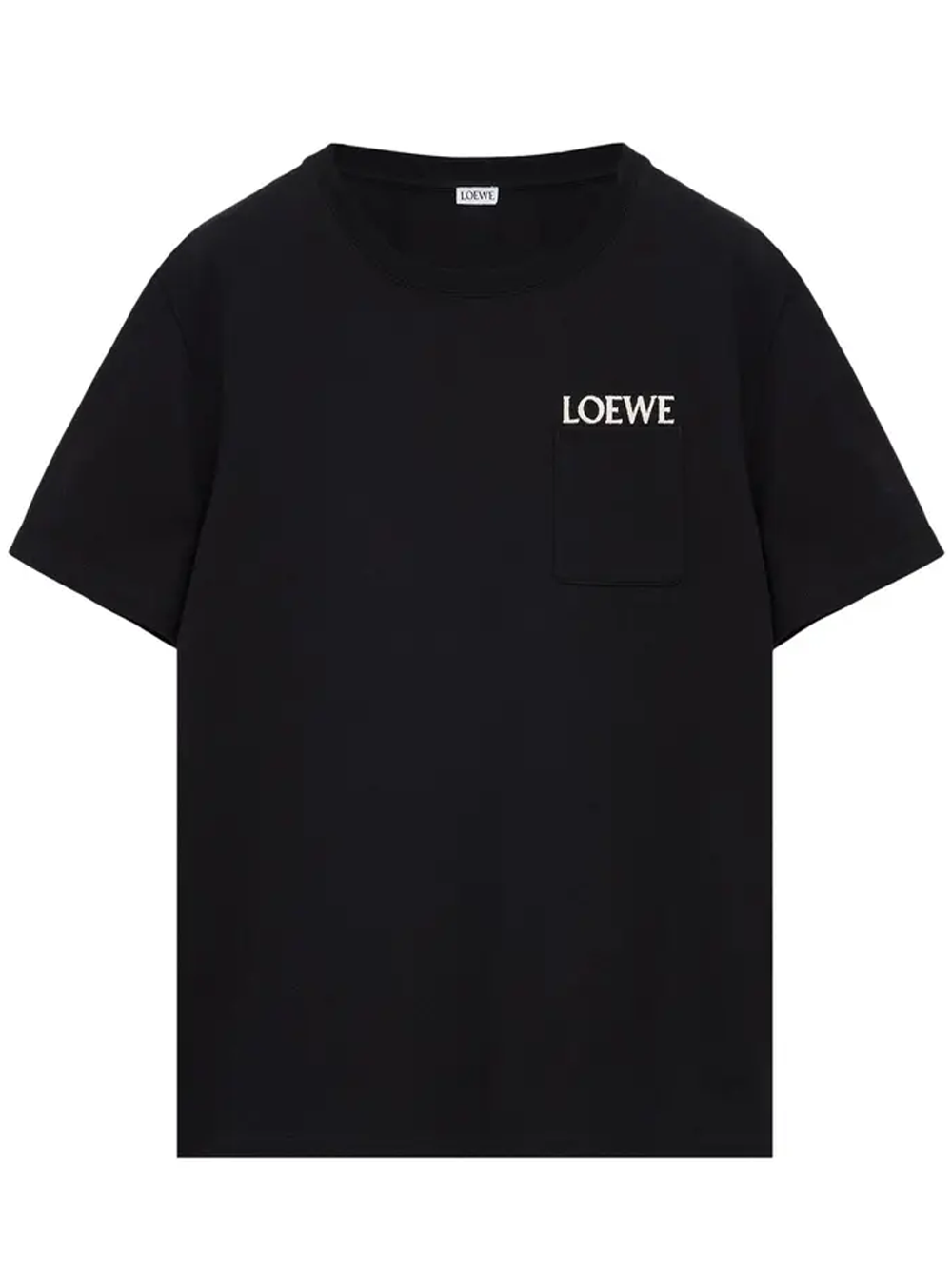 LOEWE ポケット刺繍ロゴ Tシャツ Loewe Pocket Embroidered Logo T-shirt in Black – TheDesignerBox