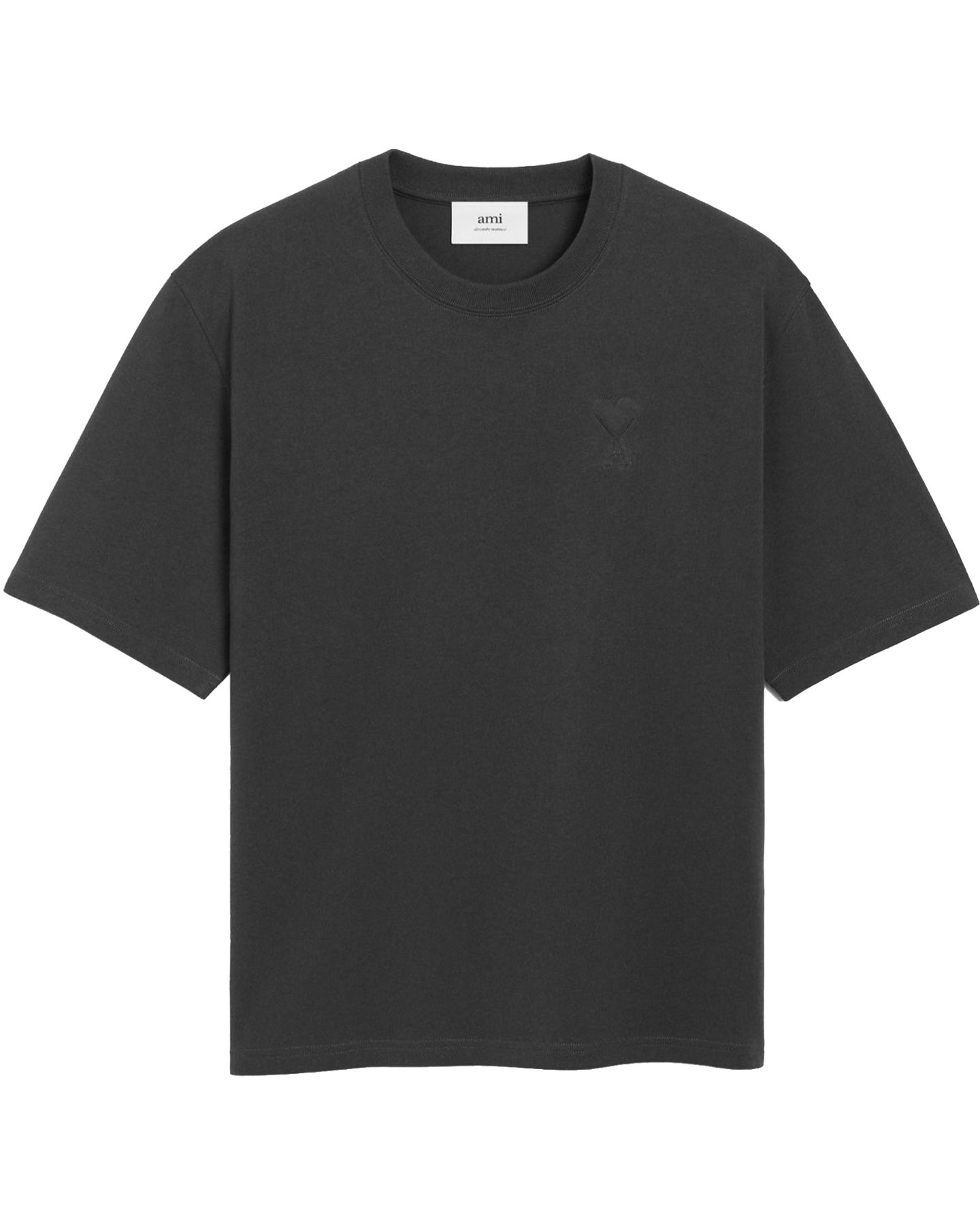 Ami Paris De Coeur Jersey T-shirt in Dark Grey – TheDesignerBox