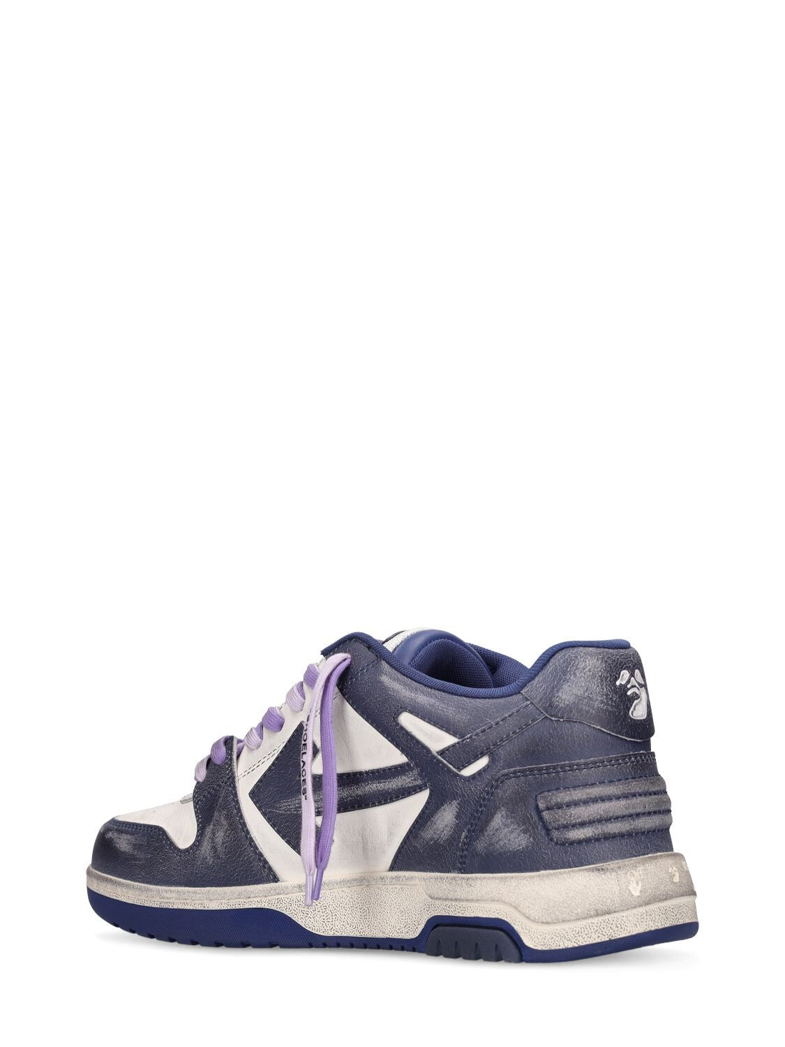 Off-White Out of Office Vintage Leather Trainers in Navy