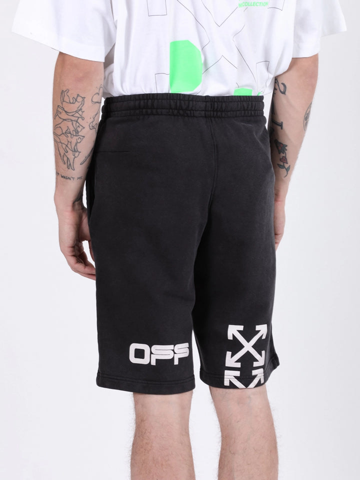 【送料&関税込】Off-White Logo Print Shorts Off-White Hand Logo Printed Shorts in Black – TheDesignerBox