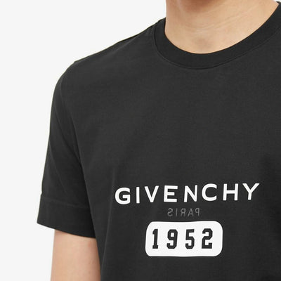 Givenchy 1952 Reverse Logo Printed T-Shirt in Black