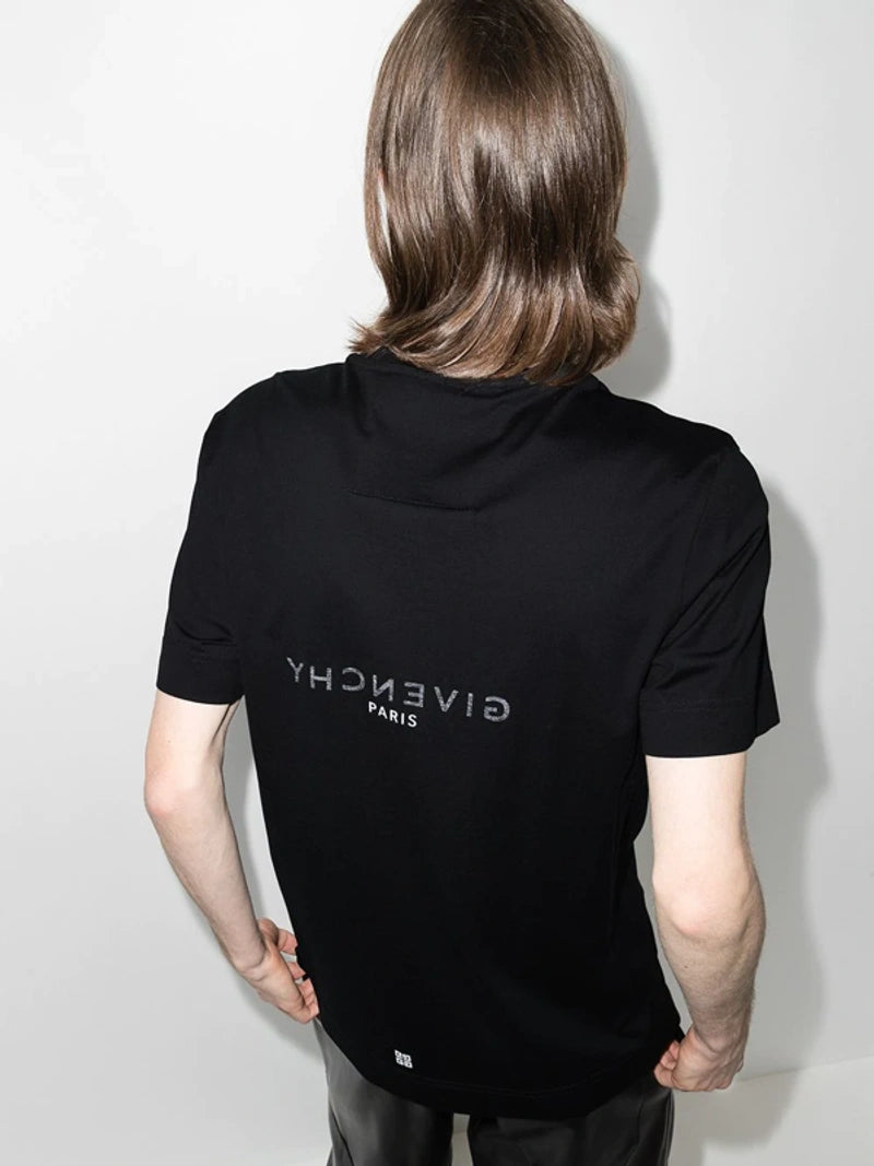 Givenchy Reverse Paris Logo Print Slim fit T-Shirt in Black