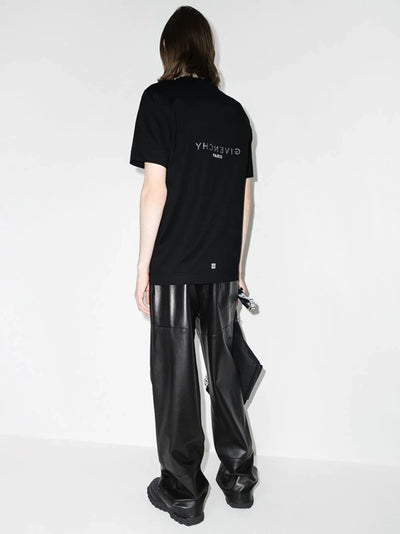Givenchy Reverse Paris Logo Print Slim fit T-Shirt in Black