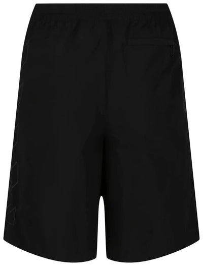 Off-White Diag Outline Track Shorts in Black