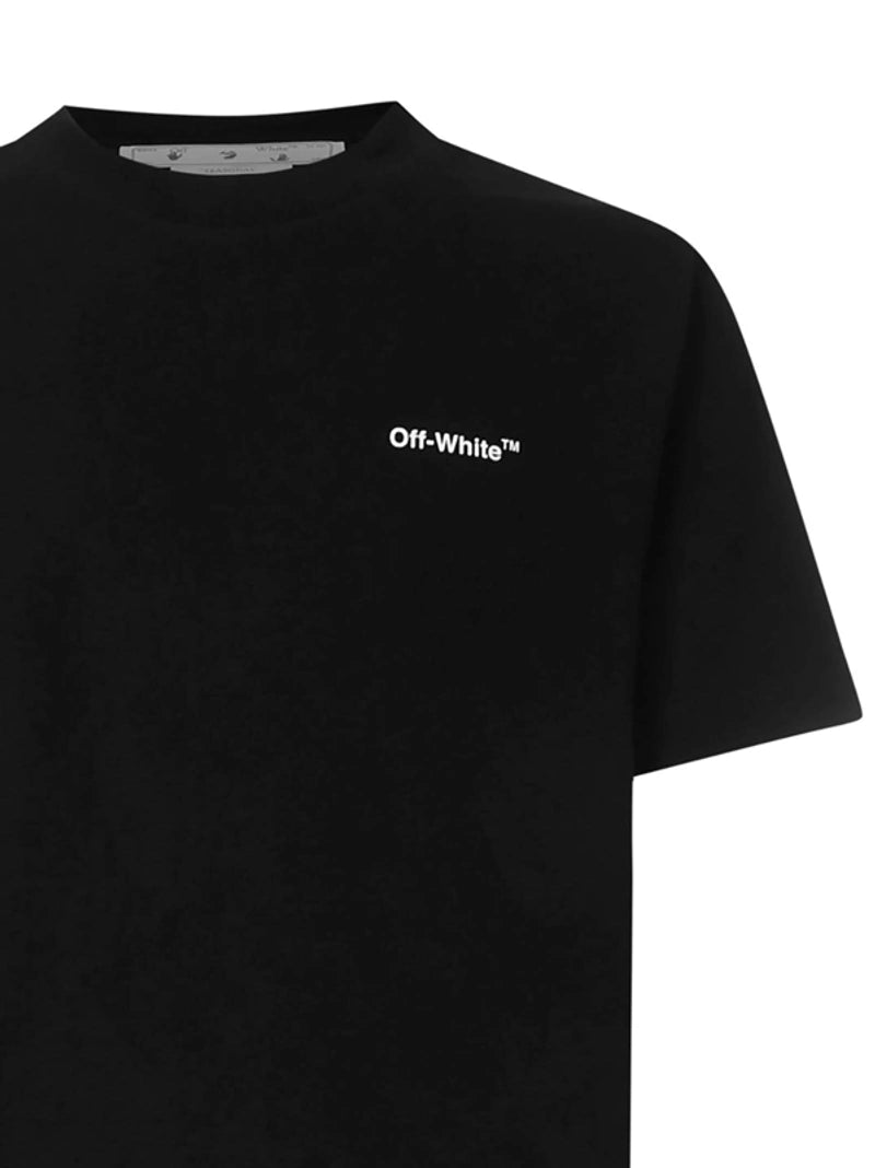 Off-White Brick Arrows Logo Printed Cotton T-Shirt in Black