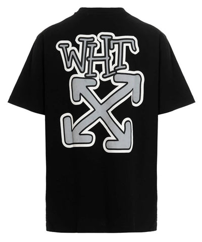 Off-White Carlos Arrow Printed Oversized T-Shirt in Black