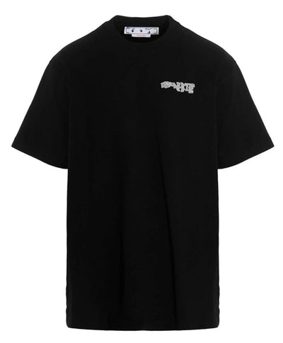 Off-White Carlos Arrow Printed Oversized T-Shirt in Black
