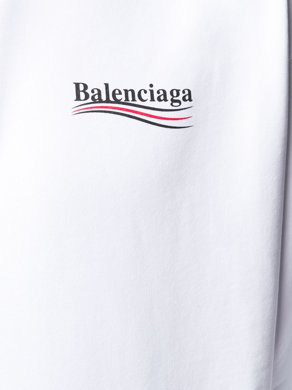 Balenciaga Political Campaign Logo Hoodie in White