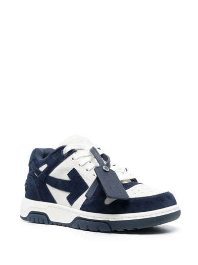 Off-White Out of Office Suede Trainers in Navy Blue