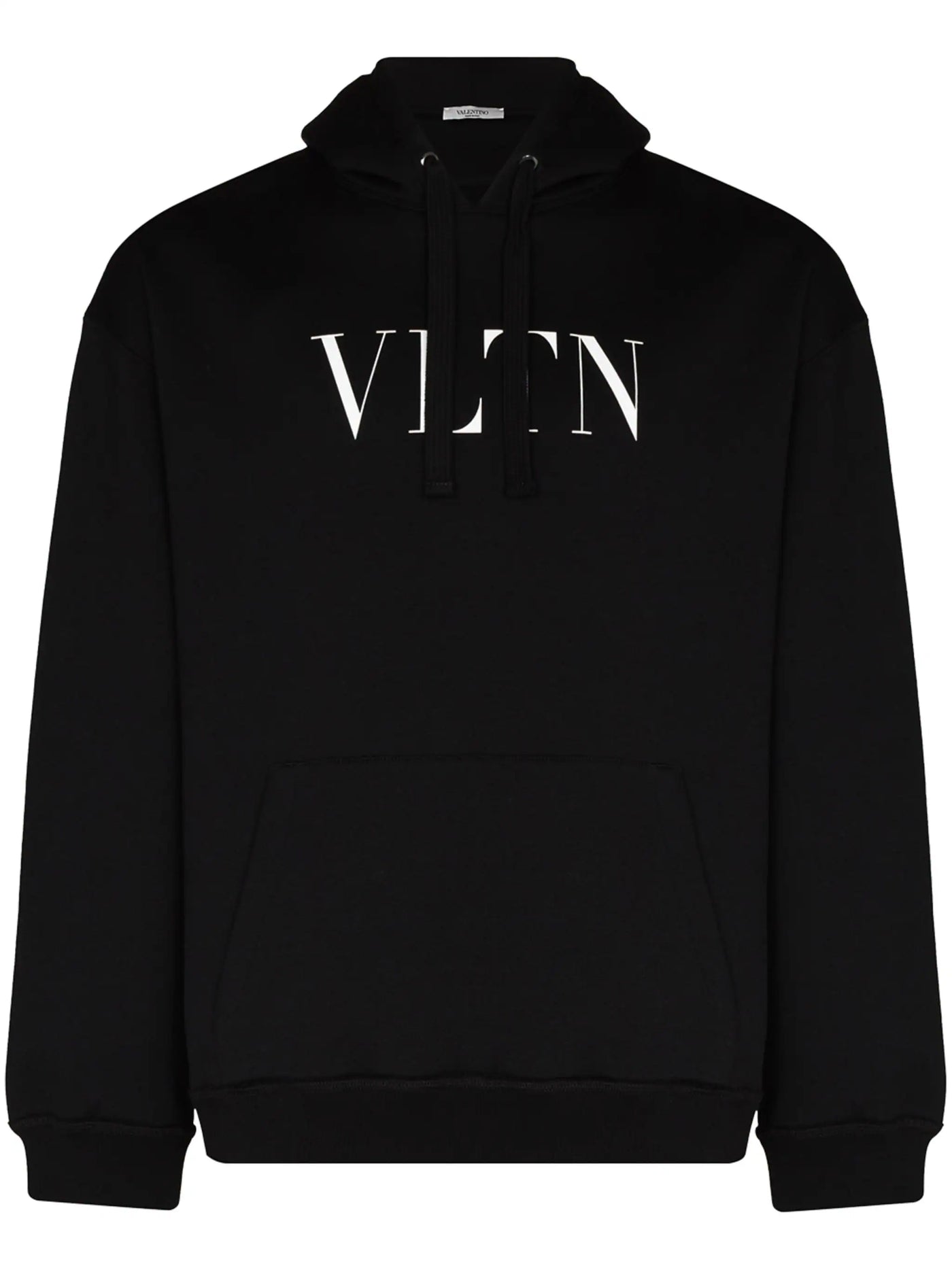 Valentino Garavani VLTN Logo Print Hoodie in Black