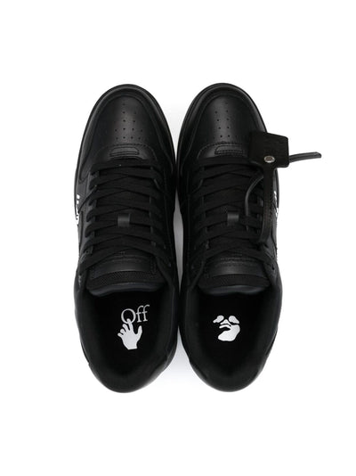 Off-White Out of Office "For Walking" Leather Trainers in Black