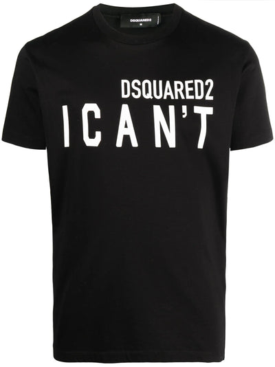 Dsquared2 I Can't Logo Printed T-Shirt in Black