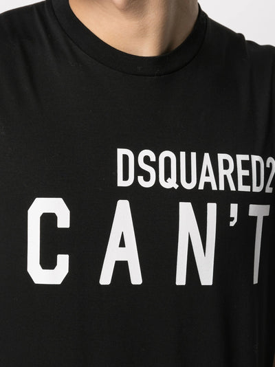 Dsquared2 I Can't Logo Printed T-Shirt in Black