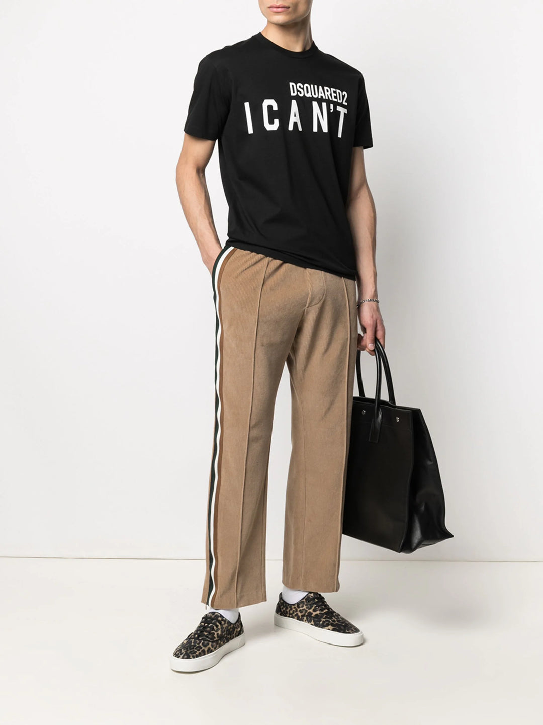 Dsquared2【I CAN'T】Logo Print-T Dsquared2 I Can't Logo Printed T-Shirt in Black – TheDesignerBox