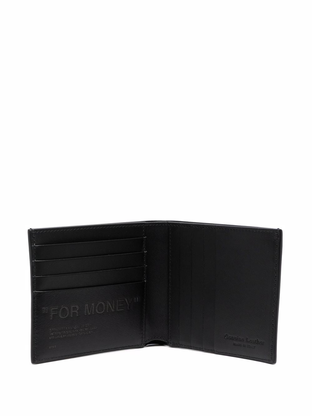 Off-White For Money Debossed Bi-Fold Wallet in Black