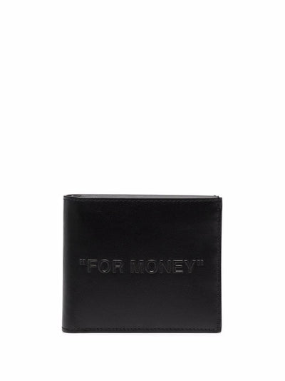Off-White For Money Debossed Bi-Fold Wallet in Black