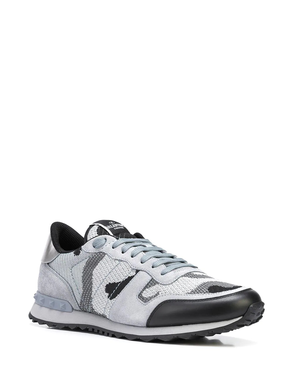Valentino Garavani Rockstud Camouflage Trainers in Grey â TheDesignerBox