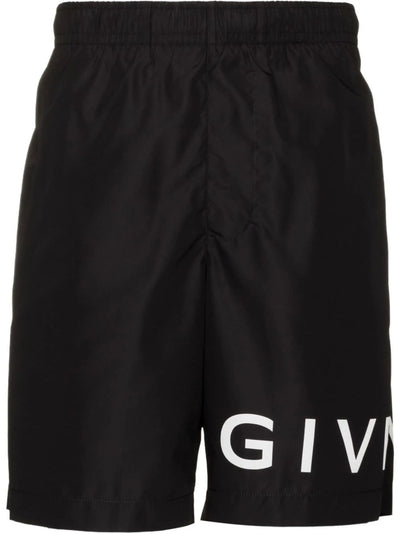 Givenchy Logo Print Swim Shorts in Black