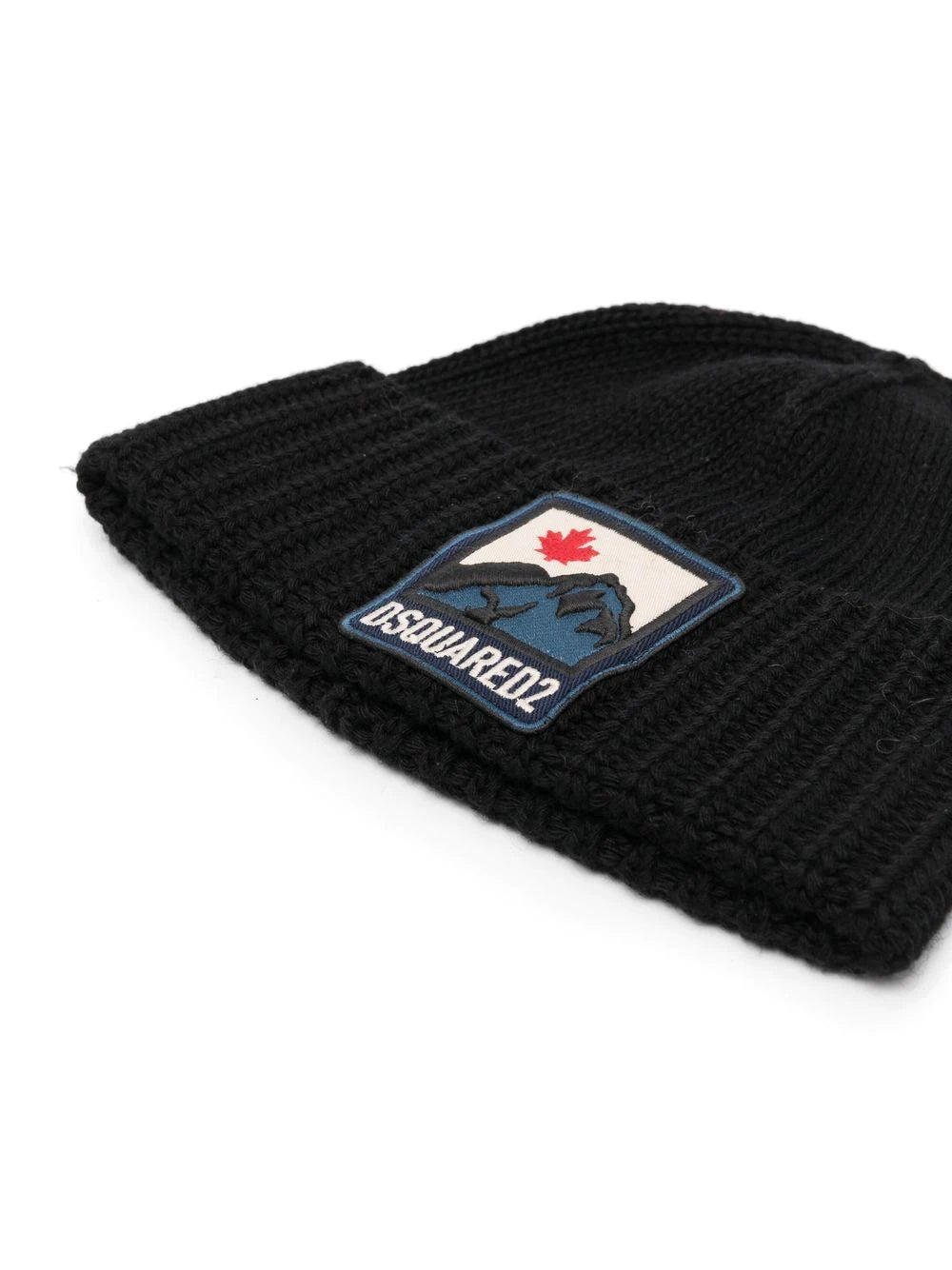 Dsquared2 Mountain Logo Patch Beanie Black – TheDesignerBox