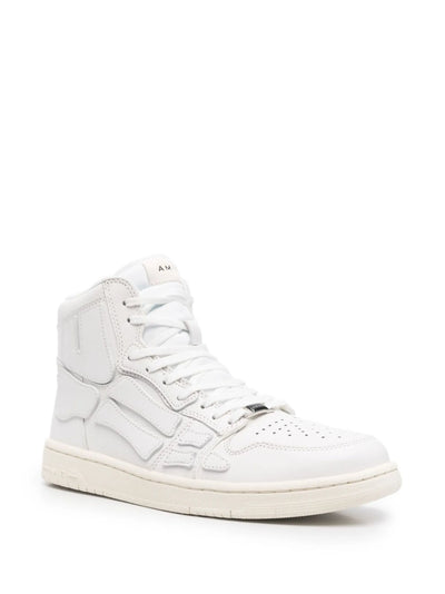 Amiri High Top Skeleton Trainers in White