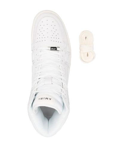 Amiri High Top Skeleton Trainers in White