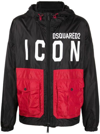 Dsquared2 Icon Logo Printed Jacket in Black