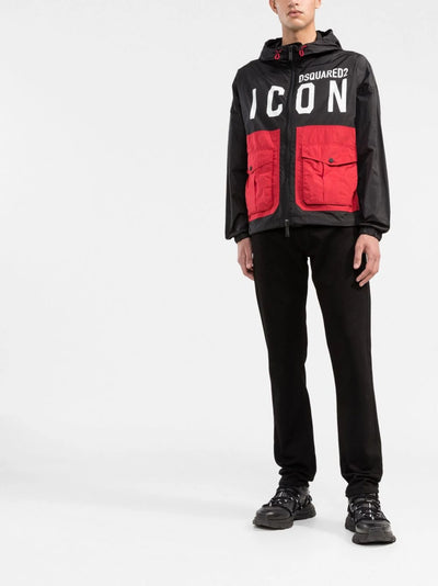 Dsquared2 Icon Logo Printed Jacket in Black