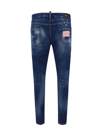Dsquared2 Twinphony Paint Splattered Jeans in Blue