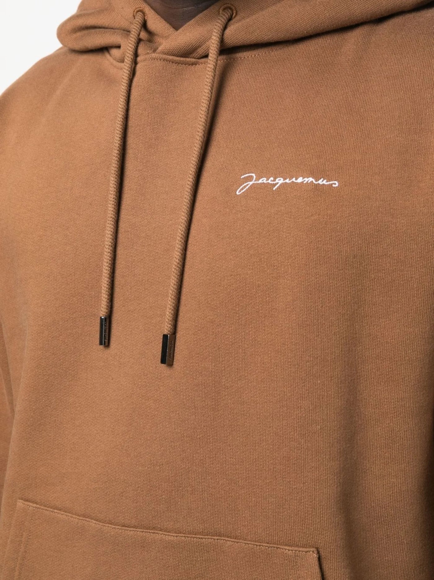 Jacquemus Le Sweatshirt Brodé Embroidered Hoodie in Brown