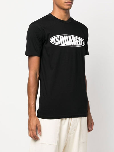 Dsquared2 Surf Board logo print T-Shirt in Black