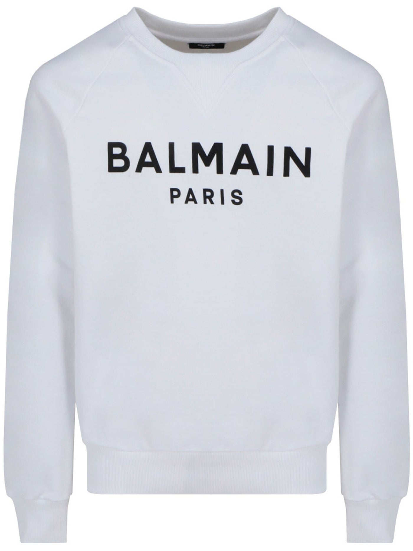 Balmain Paris Logo Printed Sweatshirt in White