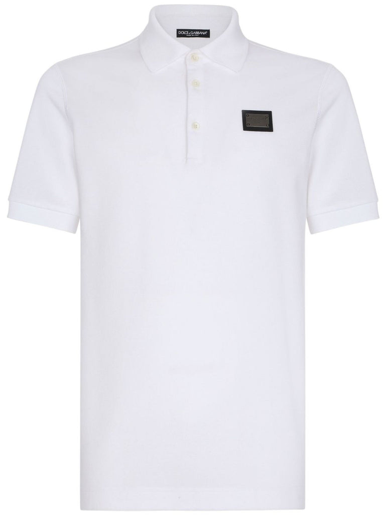 & Silver Plaque Logo Polo