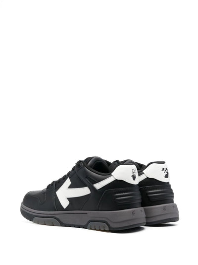 Off-White Out of Office Calf Leather Trainers in Black/White