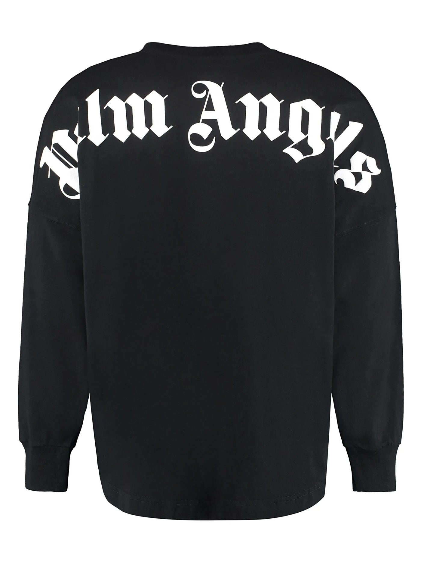 Palm Angels Classic Logo Print Long Sleeved T-Shirt in Black