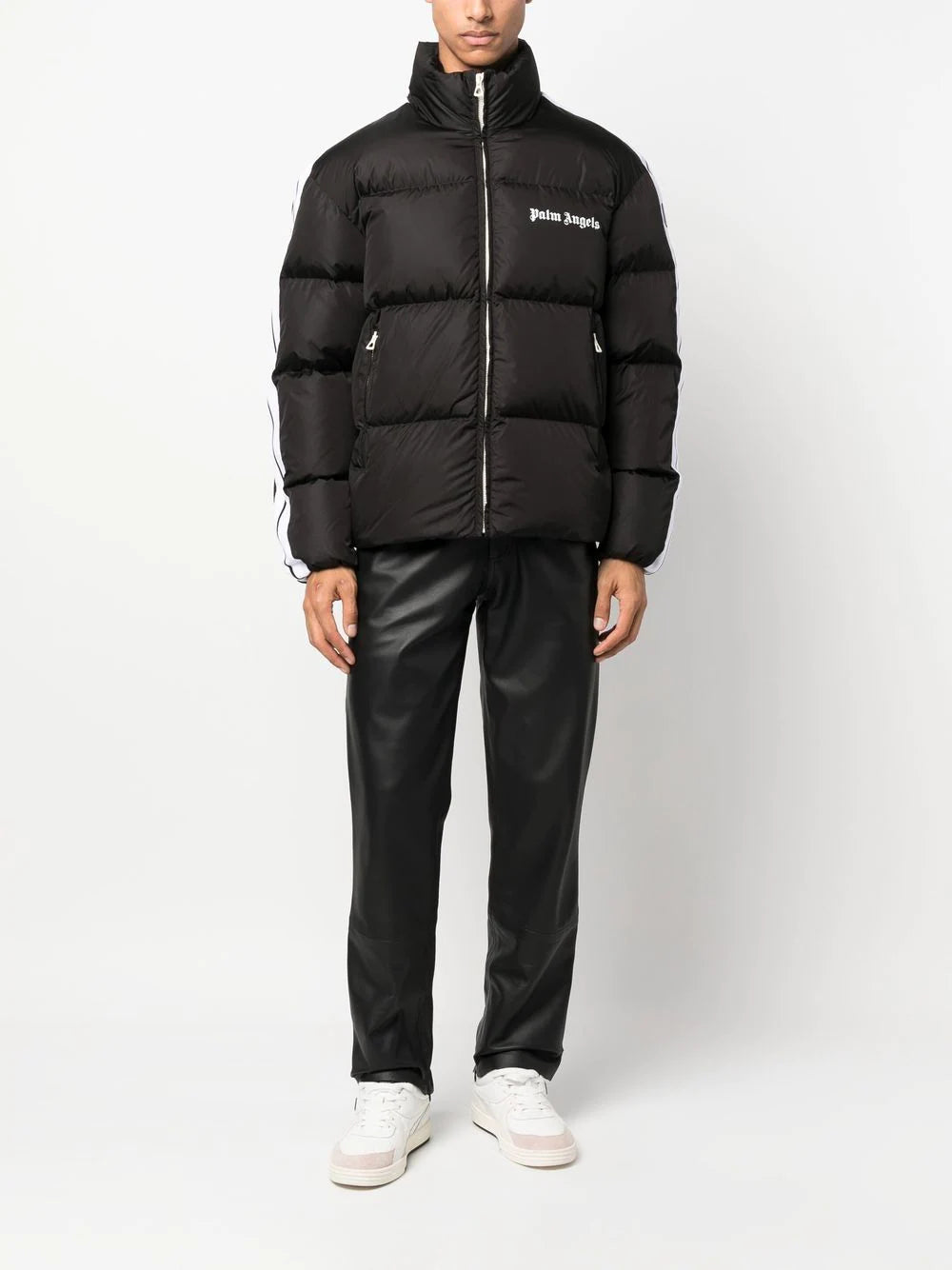 Palm Angels Classic Logo-print Padded Down Jacket in Black