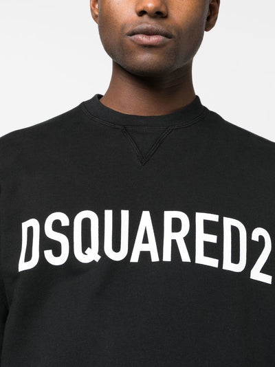 Dsquared2 Classic Logo Raglan Fit Logo Black Sweater