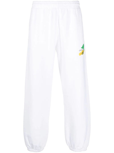 Off-White Brush Arrows Logo Printed Joggers in White