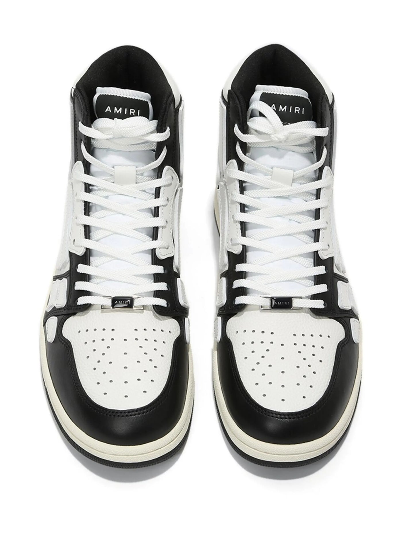 Amiri Skeleton High Top Trainers in Black/White