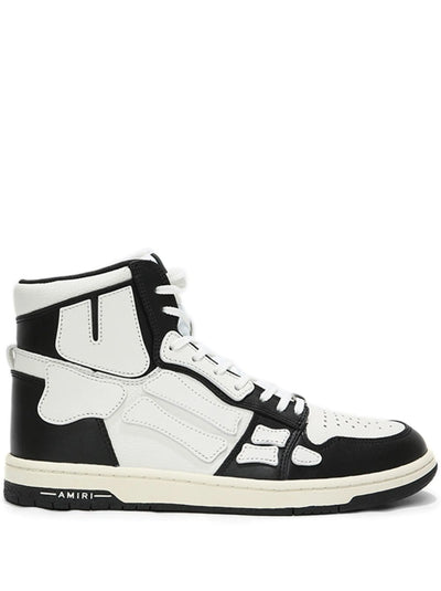 Amiri Skeleton High Top Trainers in Black/White