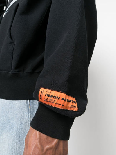 Heron Preston Misprinted Heron Hoodie Black