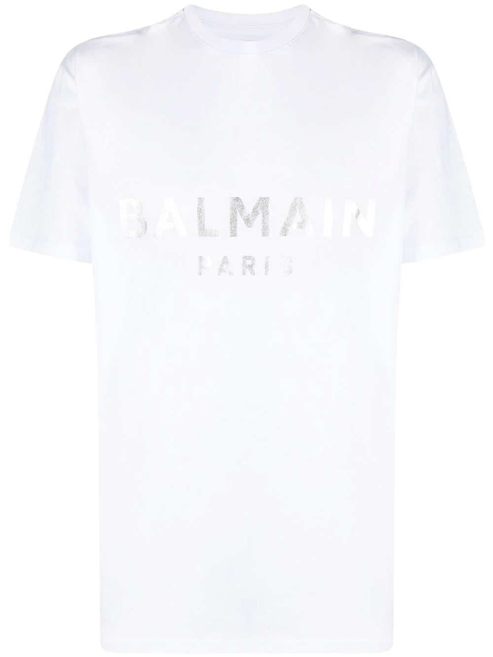 Balmain Silver Print T-Shirt in White