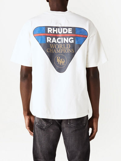 Rhude Racing World Champions Graphic Print T-Shirt in White