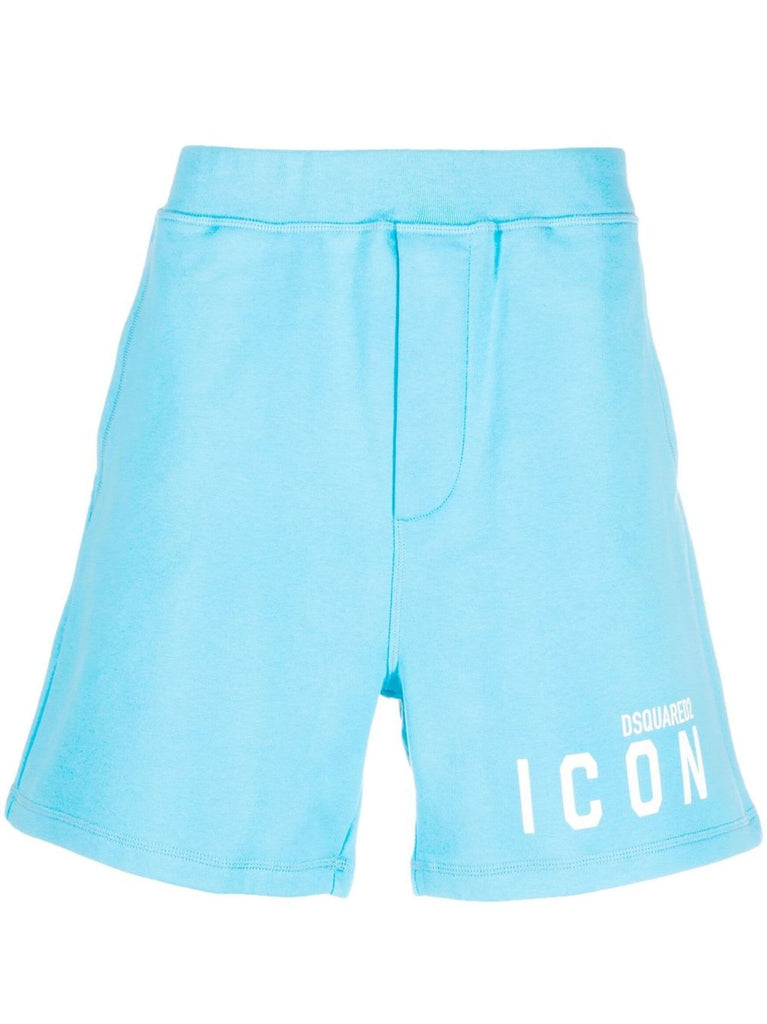 Icon Logo Printed Cotton Shorts