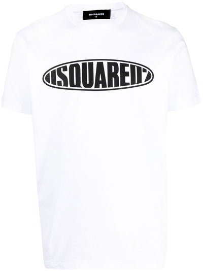 Dsquared2 Surf Board logo print T-Shirt in White