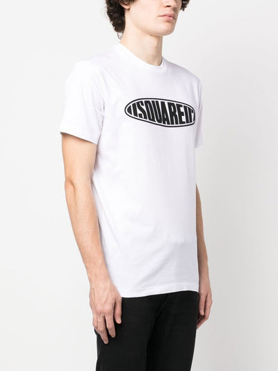 Dsquared2 Surf Board logo print T-Shirt in White